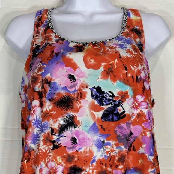 LOT of 2 Lands' End Blouson Tank Swim Top Women 12 Padded Cups Swimwear L - Picture 4 of 14